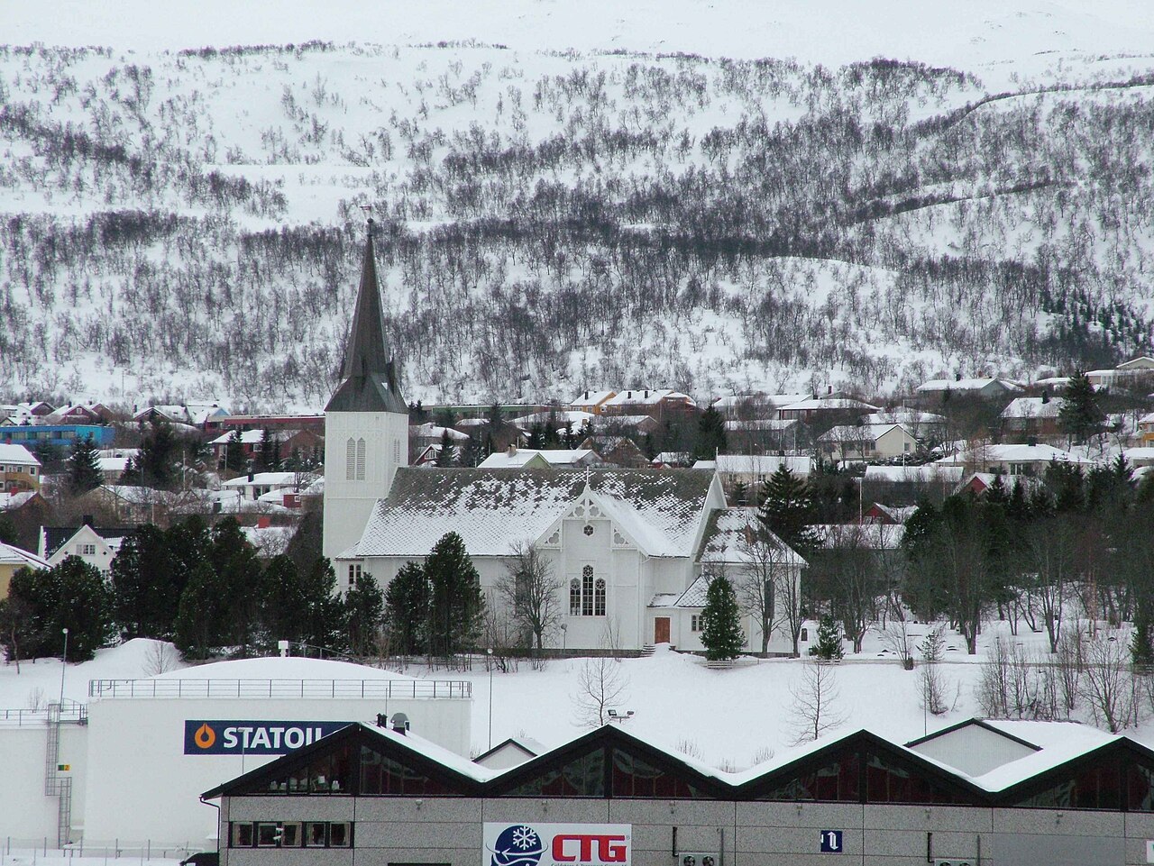 Sortland sentrum i Vesterålen, vertsted for Fæsterålen