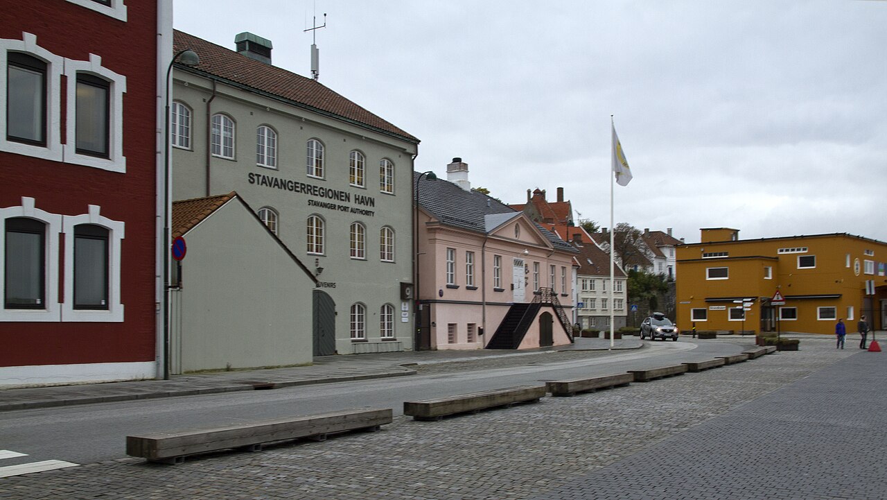 Stavanger sentrum med Vågen og trehusbebyggelse, byen som er vert for Musikkfest Rogaland